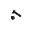 Chain Link 5/16" x 1 1/4" Carriage Bolt & Nut (HDG & Powder Coated Black)