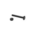 Chain Link 5/16" x 2 1/2" Carriage Bolt & Nut (HDG & Powder Coated Black)