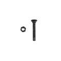 Chain Link 5/16" x 2" Carriage Bolt & Nut (HDG & Powder Coated Black)