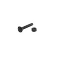 Chain Link 5/16" x 2" Carriage Bolt & Nut (HDG & Powder Coated Black)