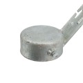 Chain Link 4 1/2" Corner Post 3-Strand 45 Barb Wire Arm - Terminal Post Barb Arm (Galvanized Steel)