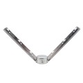 Chain Link 6 5/8" Corner Post 6-Strand 45° Barb Wire Arm - Terminal Post Barb Arm (Galvanized Steel)