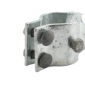 2 1/2" (2 3/8" OD) Industrial Round Post Collar Hinge - Back Bolt Style Gate Hinge (Set Screw) HDG Pressed Steel - CHBB-212