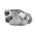2 1/2" (2 3/8" OD) Industrial Round Post Collar Hinge - Back Bolt Style Gate Hinge (Set Screw) HDG Pressed Steel - CHBB-212