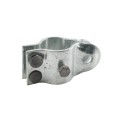 2 1/2" (2 3/8" OD) Industrial Round Post Collar Hinge - Back Bolt Style Gate Hinge (Set Screw) HDG Pressed Steel - CHBB-212