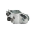 2 1/2" (2 3/8" OD) Industrial Round Post Collar Hinge - Back Bolt Style Gate Hinge (Set Screw) HDG Pressed Steel - CHBB-212