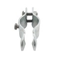2 1/2" (2 3/8" OD) Industrial Round Post Collar Hinge - Back Bolt Style Gate Hinge (Set Screw) HDG Pressed Steel - CHBB-212