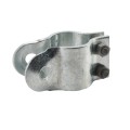 2 1/2" (2 3/8" OD) Industrial Round Post Collar Hinge - Back Bolt Style Gate Hinge (Set Screw) HDG Pressed Steel - CHBB-212