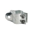 2 1/2" (2 3/8" OD) Industrial Round Post Collar Hinge - Back Bolt Style Gate Hinge (Set Screw) HDG Pressed Steel - CHBB-212