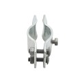 2 1/2" (2 3/8" OD) Industrial Round Post Collar Hinge - Back Bolt Style Gate Hinge (Set Screw) HDG Pressed Steel - CHBB-212