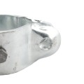 3 1/2" (3 1/2" OD) Industrial Round Post Collar Hinge - Back Bolt Style Gate Hinge (Set Screw) HDG Pressed Steel - CHBB-312