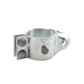 3 1/2" (3 1/2" OD) Industrial Round Post Collar Hinge - Back Bolt Style Gate Hinge (Set Screw) HDG Pressed Steel - CHBB-312