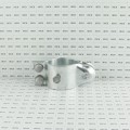 3 1/2" (3 1/2" OD) Industrial Round Post Collar Hinge - Back Bolt Style Gate Hinge (Set Screw) HDG Pressed Steel - CHBB-312