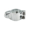 3 1/2" (3 1/2" OD) Industrial Round Post Collar Hinge - Back Bolt Style Gate Hinge (Set Screw) HDG Pressed Steel - CHBB-312