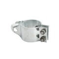 3 1/2" (3 1/2" OD) Industrial Round Post Collar Hinge - Back Bolt Style Gate Hinge (Set Screw) HDG Pressed Steel - CHBB-312