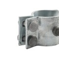 3" (2 7/8" OD) Industrial Round Post Collar Hinge - Back Bolt Style Gate Hinge (Set Screw) HDG Pressed Steel - CHBB-3