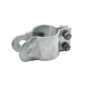 3" (2 7/8" OD) Industrial Round Post Collar Hinge - Back Bolt Style Gate Hinge (Set Screw) HDG Pressed Steel - CHBB-3