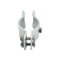 3" (2 7/8" OD) Industrial Round Post Collar Hinge - Back Bolt Style Gate Hinge (Set Screw) HDG Pressed Steel - CHBB-3