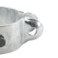 4 1/2" (4 1/2" OD) Industrial Round Post Collar Hinge - Back Bolt Style Gate Hinge (Set Screw) HDG Pressed Steel - CHBB-412