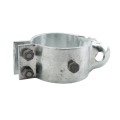 4 1/2" (4 1/2" OD) Industrial Round Post Collar Hinge - Back Bolt Style Gate Hinge (Set Screw) HDG Pressed Steel - CHBB-412