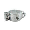 4 1/2" (4 1/2" OD) Industrial Round Post Collar Hinge - Back Bolt Style Gate Hinge (Set Screw) HDG Pressed Steel - CHBB-412