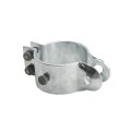 4 1/2" (4 1/2" OD) Industrial Round Post Collar Hinge - Back Bolt Style Gate Hinge (Set Screw) HDG Pressed Steel - CHBB-412