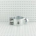 4 1/2" (4 1/2" OD) Industrial Round Post Collar Hinge - Back Bolt Style Gate Hinge (Set Screw) HDG Pressed Steel - CHBB-412