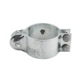 4 1/2" (4 1/2" OD) Industrial Round Post Collar Hinge - Back Bolt Style Gate Hinge (Set Screw) HDG Pressed Steel - CHBB-412