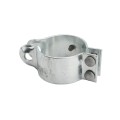 4 1/2" (4 1/2" OD) Industrial Round Post Collar Hinge - Back Bolt Style Gate Hinge (Set Screw) HDG Pressed Steel - CHBB-412