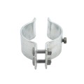 4 1/2" (4 1/2" OD) Industrial Round Post Collar Hinge - Back Bolt Style Gate Hinge (Set Screw) HDG Pressed Steel - CHBB-412
