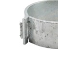6 5/8" (6 5/8" OD) Industrial Round Post Collar Hinge - Back Bolt Style Gate Hinge (Set Screw) HDG Pressed Steel - CHBB-658