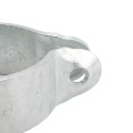 6 5/8" (6 5/8" OD) Industrial Round Post Collar Hinge - Back Bolt Style Gate Hinge (Set Screw) HDG Pressed Steel - CHBB-658