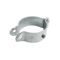 6 5/8" (6 5/8" OD) Industrial Round Post Collar Hinge - Back Bolt Style Gate Hinge (Set Screw) HDG Pressed Steel - CHBB-658