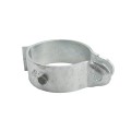 6 5/8" (6 5/8" OD) Industrial Round Post Collar Hinge - Back Bolt Style Gate Hinge (Set Screw) HDG Pressed Steel - CHBB-658