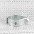 6 5/8" (6 5/8" OD) Industrial Round Post Collar Hinge - Back Bolt Style Gate Hinge (Set Screw) HDG Pressed Steel - CHBB-658
