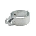 6 5/8" (6 5/8" OD) Industrial Round Post Collar Hinge - Back Bolt Style Gate Hinge (Set Screw) HDG Pressed Steel - CHBB-658