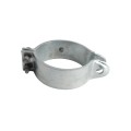 6 5/8" (6 5/8" OD) Industrial Round Post Collar Hinge - Back Bolt Style Gate Hinge (Set Screw) HDG Pressed Steel - CHBB-658