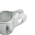 2 1/2" (2 3/8" OD) Industrial Round Post Collar Hinge - Hook & Eye Interlocking Style Gate Hinge (Set Screw) HDG Pressed Steel - CHHE-212