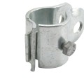 2 1/2" (2 3/8" OD) Industrial Round Post Collar Hinge - Hook & Eye Interlocking Style Gate Hinge (Set Screw) HDG Pressed Steel - CHHE-212