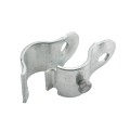 2 1/2" (2 3/8" OD) Industrial Round Post Collar Hinge - Hook & Eye Interlocking Style Gate Hinge (Set Screw) HDG Pressed Steel - CHHE-212
