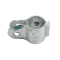2 1/2" (2 3/8" OD) Industrial Round Post Collar Hinge - Hook & Eye Interlocking Style Gate Hinge (Set Screw) HDG Pressed Steel - CHHE-212