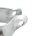 3 1/2" (3 1/2" OD) Industrial Round Post Collar Hinge - Hook & Eye Interlocking Style Gate Hinge (Set Screw) HDG Pressed Steel - CHHE-312
