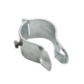 3 1/2" (3 1/2" OD) Industrial Round Post Collar Hinge - Hook & Eye Interlocking Style Gate Hinge (Set Screw) HDG Pressed Steel - CHHE-312