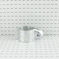 3 1/2" (3 1/2" OD) Industrial Round Post Collar Hinge - Hook & Eye Interlocking Style Gate Hinge (Set Screw) HDG Pressed Steel - CHHE-312