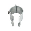3 1/2" (3 1/2" OD) Industrial Round Post Collar Hinge - Hook & Eye Interlocking Style Gate Hinge (Set Screw) HDG Pressed Steel - CHHE-312