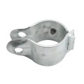 3 1/2" (3 1/2" OD) Industrial Round Post Collar Hinge - Hook & Eye Interlocking Style Gate Hinge (Set Screw) HDG Pressed Steel - CHHE-312