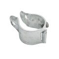 3 1/2" (3 1/2" OD) Industrial Round Post Collar Hinge - Hook & Eye Interlocking Style Gate Hinge (Set Screw) HDG Pressed Steel - CHHE-312