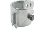 3" (2 7/8" OD) Industrial Round Post Collar Hinge - Hook & Eye Interlocking Style Gate Hinge (Set Screw) HDG Pressed Steel - CHHE-3