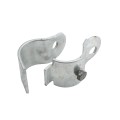 3" (2 7/8" OD) Industrial Round Post Collar Hinge - Hook & Eye Interlocking Style Gate Hinge (Set Screw) HDG Pressed Steel - CHHE-3