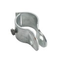 3" (2 7/8" OD) Industrial Round Post Collar Hinge - Hook & Eye Interlocking Style Gate Hinge (Set Screw) HDG Pressed Steel - CHHE-3